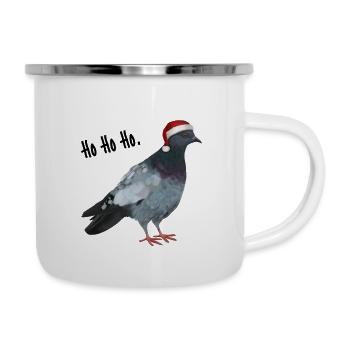 Taube - Weihnachten Ho - Emaille-Tasse - Weiß - Rechts
