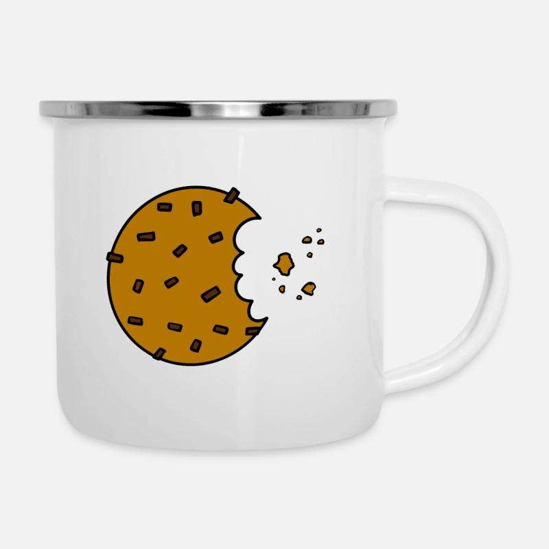 Biscuit - bitten biscuit - cookie - Camper Mug - white