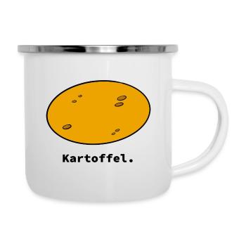 Kartoffel. - Kartoffel - Emaille-Tasse - Weiß - Rechts