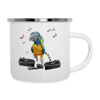 blue-bearded macaw - Camper Mug - white - Right
