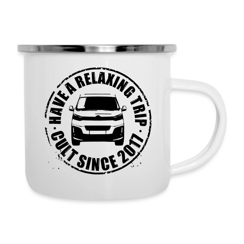 Cultster Stamp Van Design - Emaille-Tasse