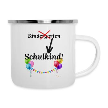 Schulkind - Emaille-Tasse - Weiß - Rechts
