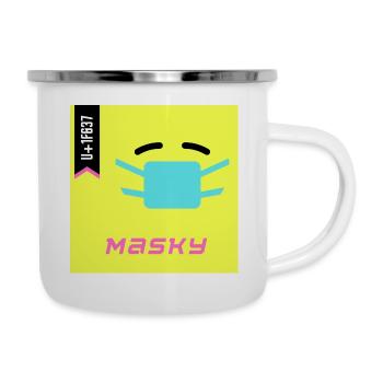 Emoji Day 2022 - Emoji Masky - Design A - Camper Mug - white - Right