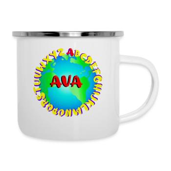 ABC AVA - Emaille-Tasse - Weiß - Rechts
