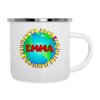 ABC EMMA - Emaille-Tasse - Weiß - Rechts