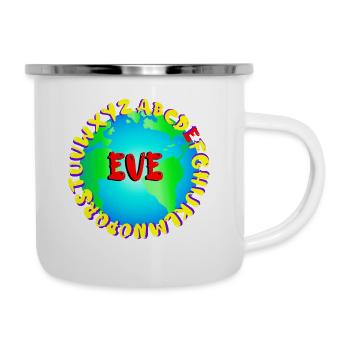 ABC EVE - Emaille-Tasse - Weiß - Rechts