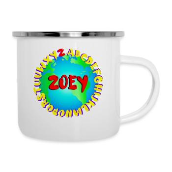 ABC ZOEY - Emaille-Tasse - Weiß - Rechts