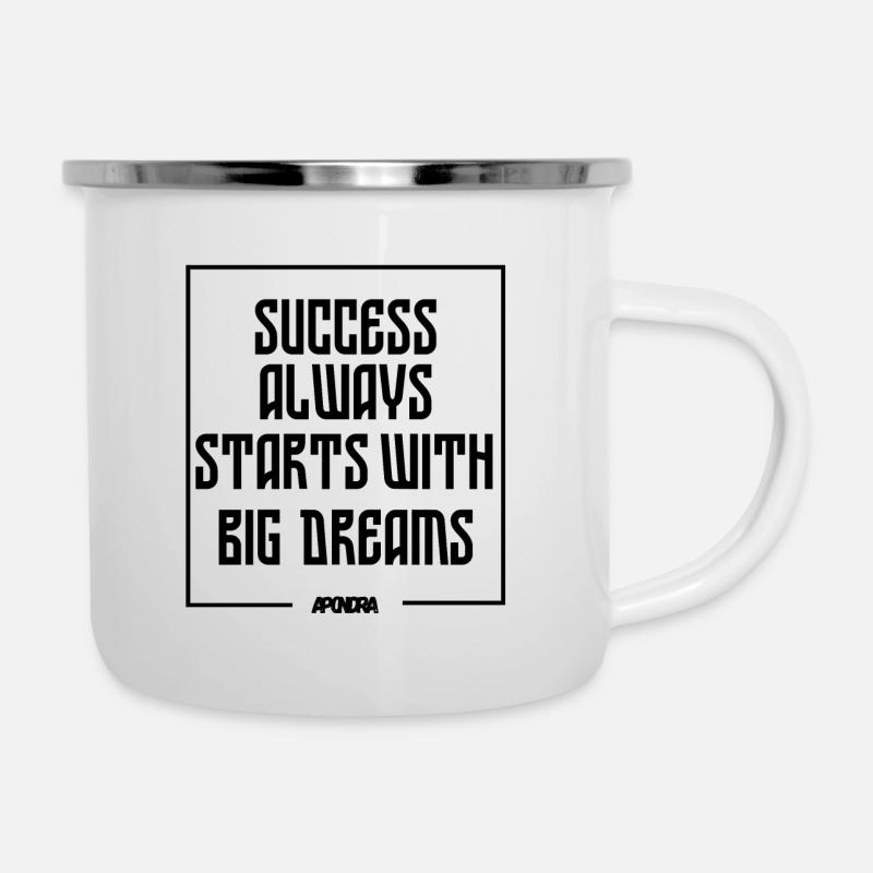 Success starts with big dreams - Tasse émaillée - blanc