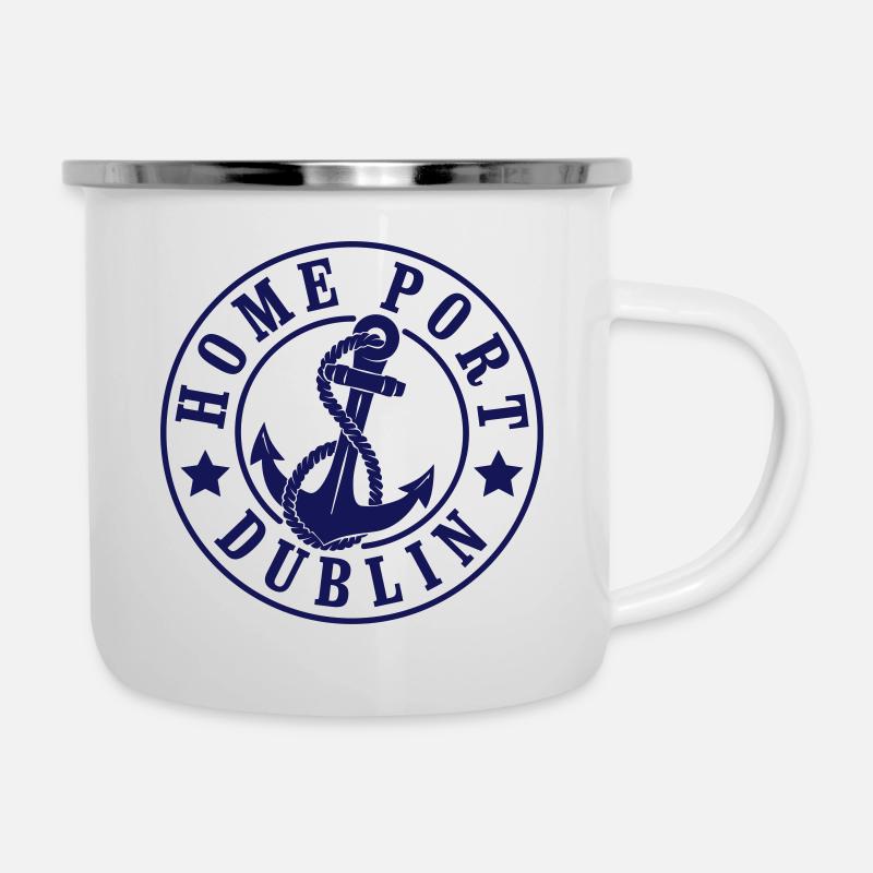 Dublin - Emaille-Tasse - Weiß