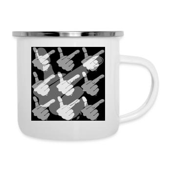 meinemeinung - Emaille-Tasse - Weiß - Rechts