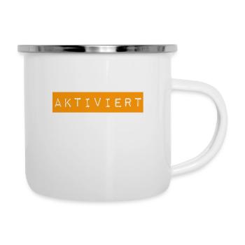 ich bin aktiviert - Emaille-Tasse - Weiß - Rechts
