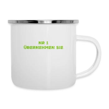 ich gebe die Befehlsgewalt ab - Emaille-Tasse - Weiß - Rechts