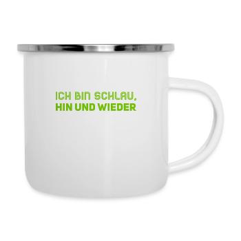 ab und zu bin ich klug - Emaille-Tasse - Weiß - Rechts