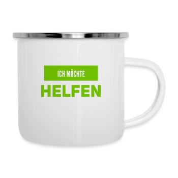 ich möchte dich unterstützen - Emaille-Tasse - Weiß - Rechts