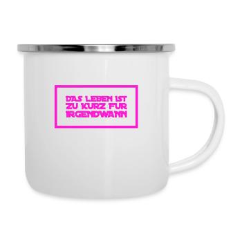 mach es gleich - Emaille-Tasse - Weiß - Rechts