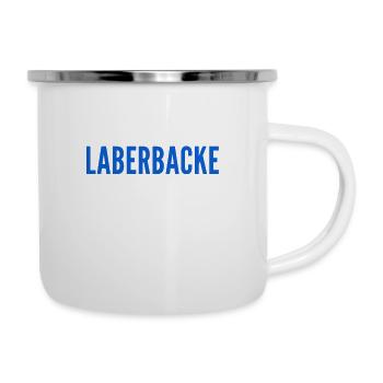 eine Laberbacke - Emaille-Tasse - Weiß - Rechts