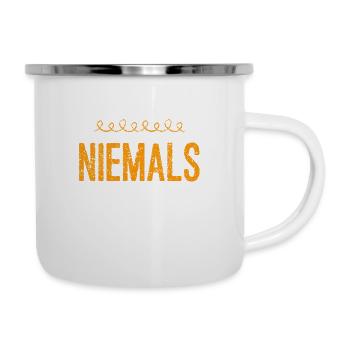 never ever - Emaille-Tasse - Weiß - Rechts
