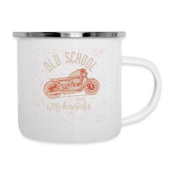 Bobber // Custom // Moto - Tasse émaillée - blanc - Droite