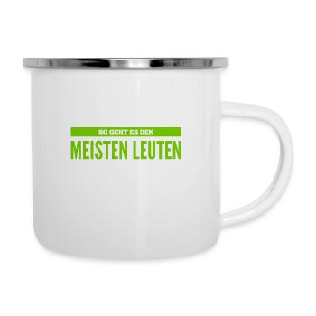 So geht es einer Menge Menschen - Emaille-Tasse - Weiß - Rechts