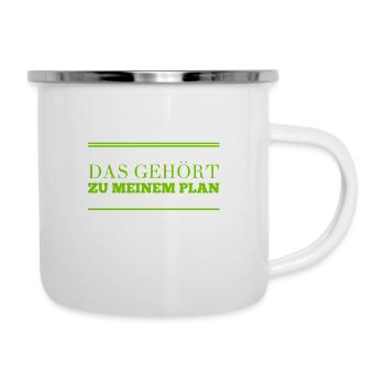 Teil des Plans - Emaille-Tasse - Weiß - Rechts