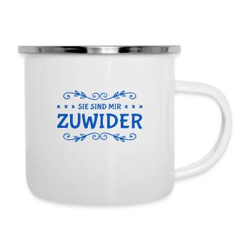 ich lehne sie ab - Emaille-Tasse - Weiß - Rechts