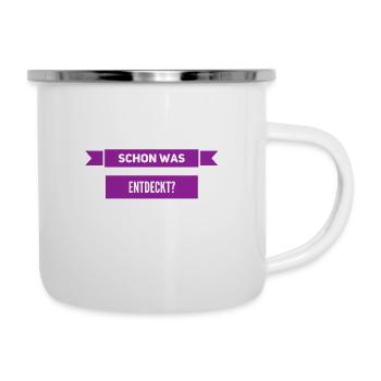 auf der Suche - Emaille-Tasse - Weiß - Rechts