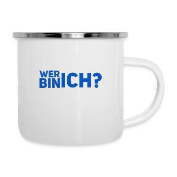 wer bin ich? - Emaille-Tasse - Weiß - Rechts
