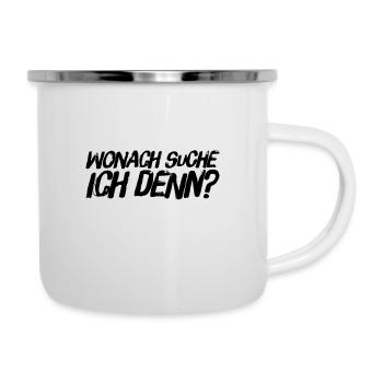 wonach suche ich? - Emaille-Tasse - Weiß - Rechts