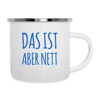 wie freundlich - Emaille-Tasse - Weiß - Rechts