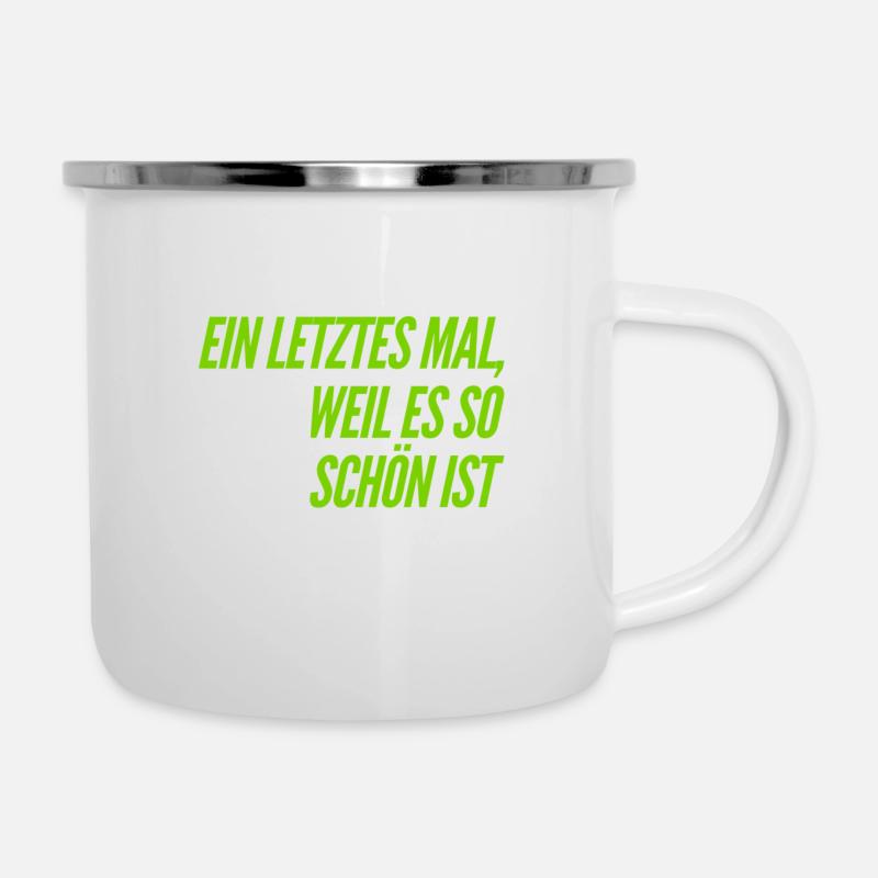 noch einmal - Emaille-Tasse - Weiß