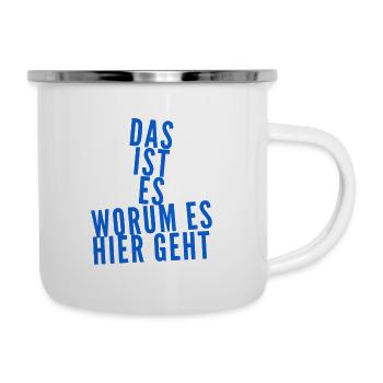 mein warum - Emaille-Tasse - Weiß - Rechts