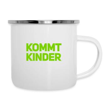 seid ihr bereit - Emaille-Tasse - Weiß - Rechts