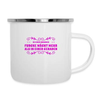 steh zu deinen Fehlern - Emaille-Tasse - Weiß - Rechts