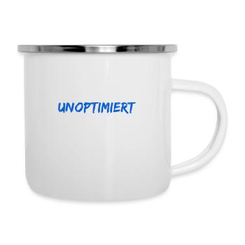 ich möchte mich optimieren - Emaille-Tasse - Weiß - Rechts