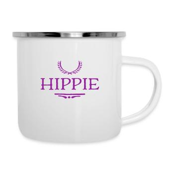 Hippie - Emaille-Tasse - Weiß - Rechts