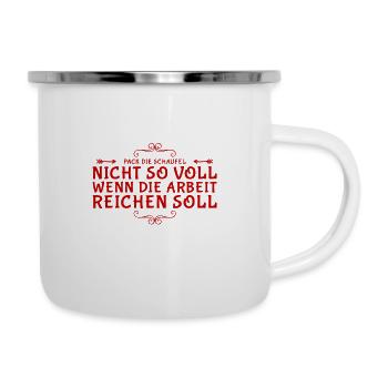 mach entspannt - Emaille-Tasse - Weiß - Rechts