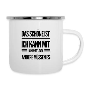 la bêtise des autres - Tasse émaillée - blanc - Droite