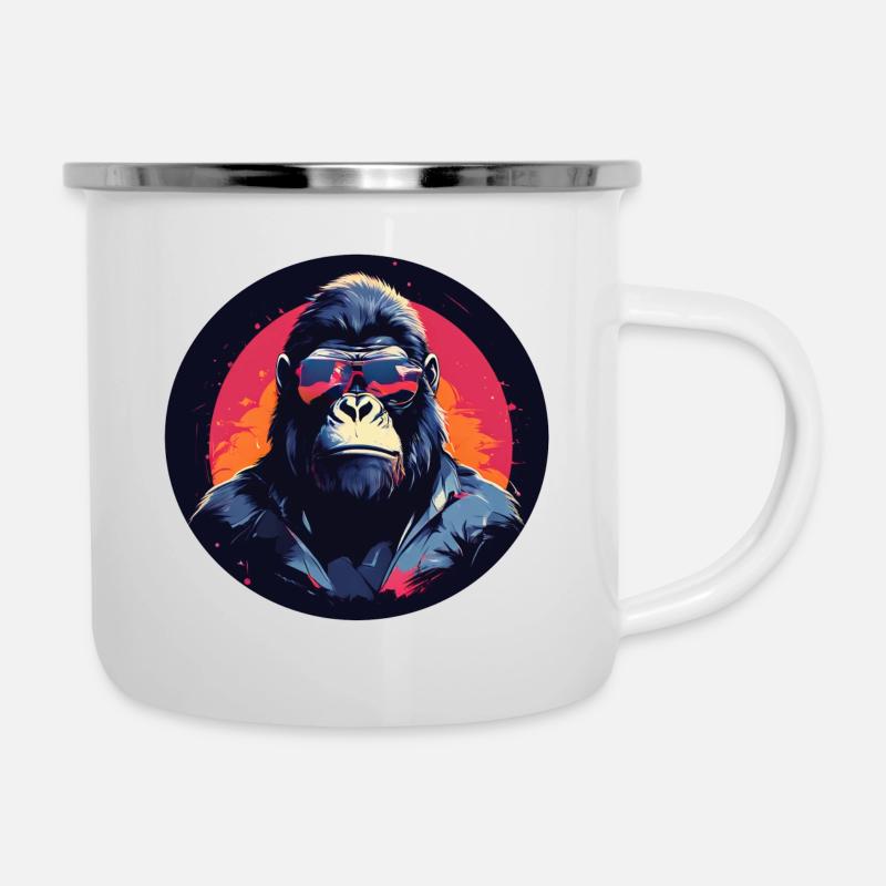The Ape - Emaille-Tasse - Weiß