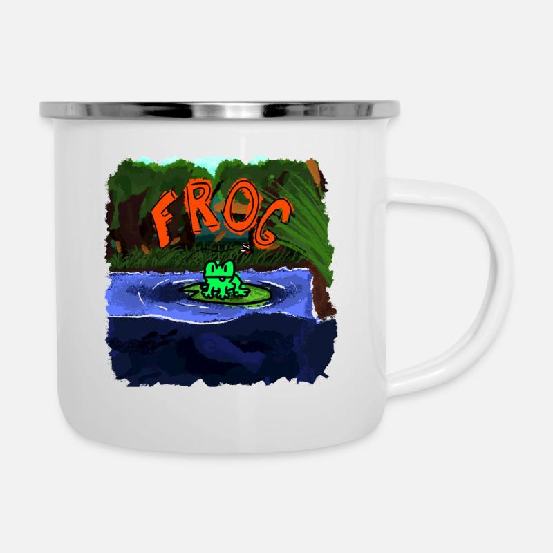 FROG - Emaille-Tasse - Weiß