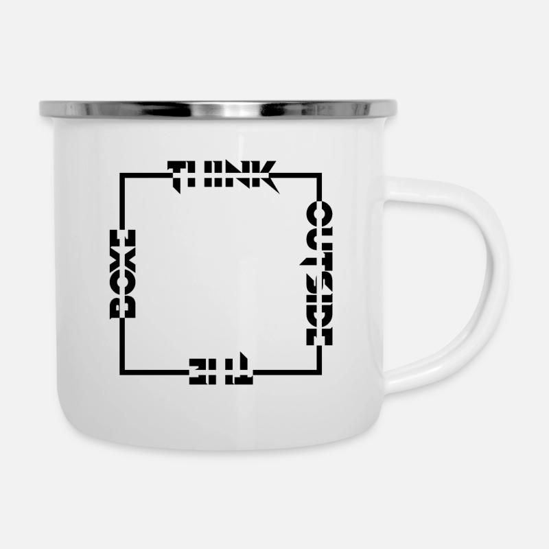Think outside the box - Tasse émaillée - blanc