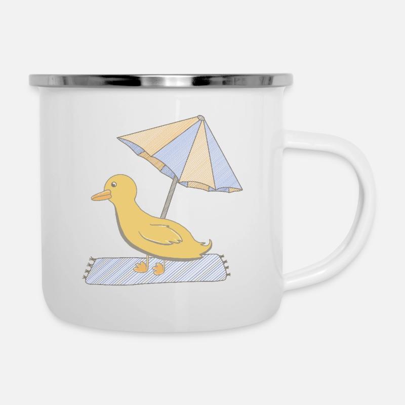 Duck in summer - Camper Mug - white