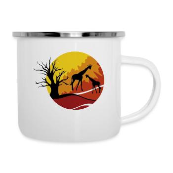Africa giraffe - Camper Mug - white - Right
