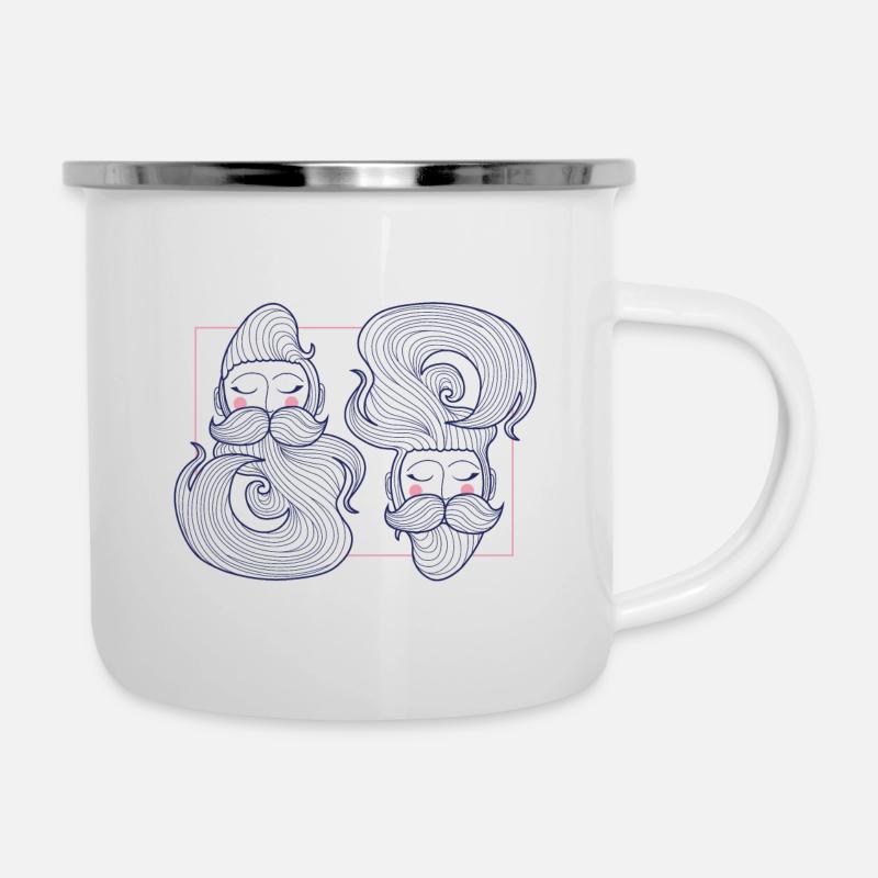 Beardy Men - Tasse émaillée - blanc