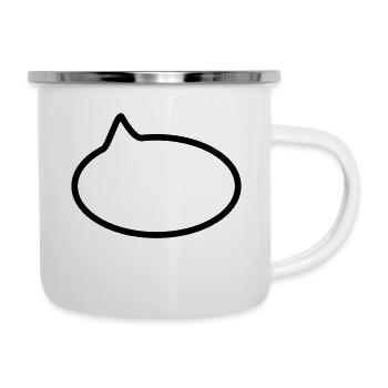 Ballon / / dessin animé / / dire / / déclaration - Tasse émaillée - blanc - Droite