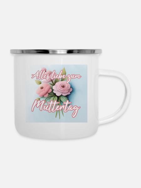 Bonne fête des mères - Tasse émaillée - blanc