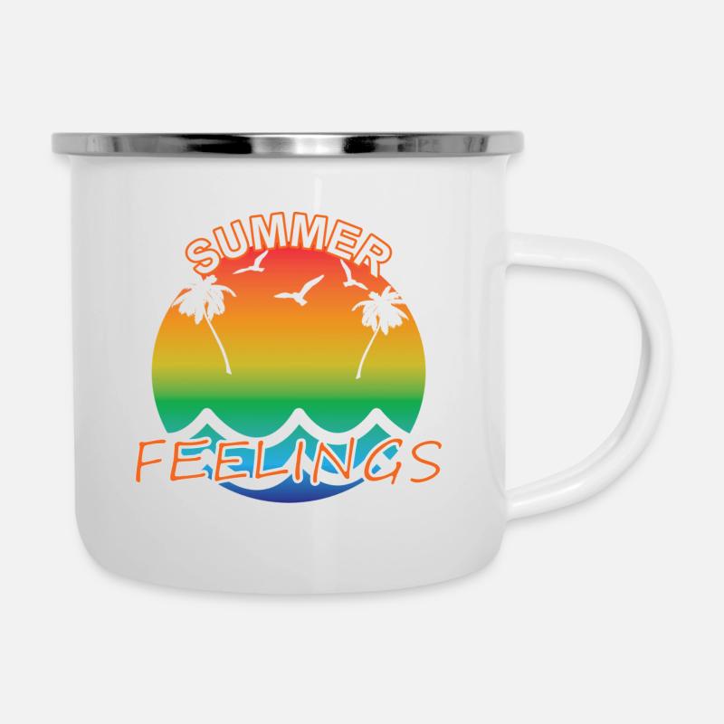Summer Feelings - Camper Mug - white