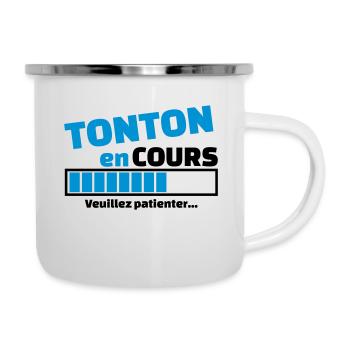 tonton en cours - Tasse émaillée - blanc - Droite