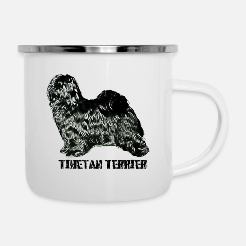 Tibetan Terrier Glory Days - Tasse émaillée - blanc