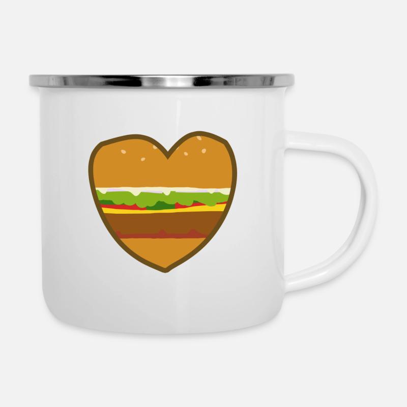 Burger Love - Camper Mug - white