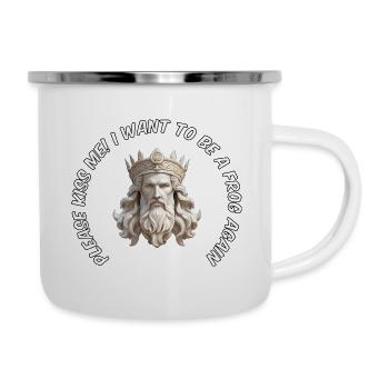 Prince ou grenouille - Tasse émaillée - blanc - Droite